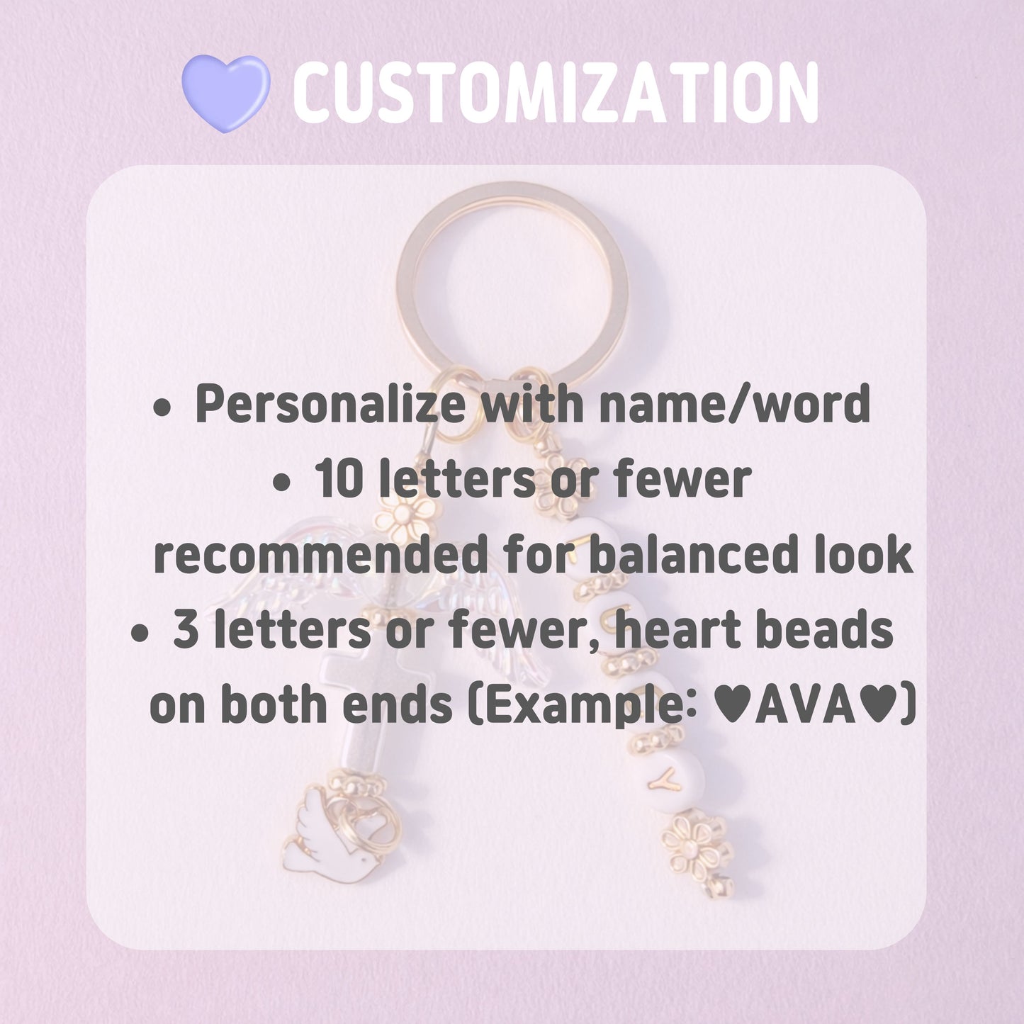 Angel Wing Custom Keychain