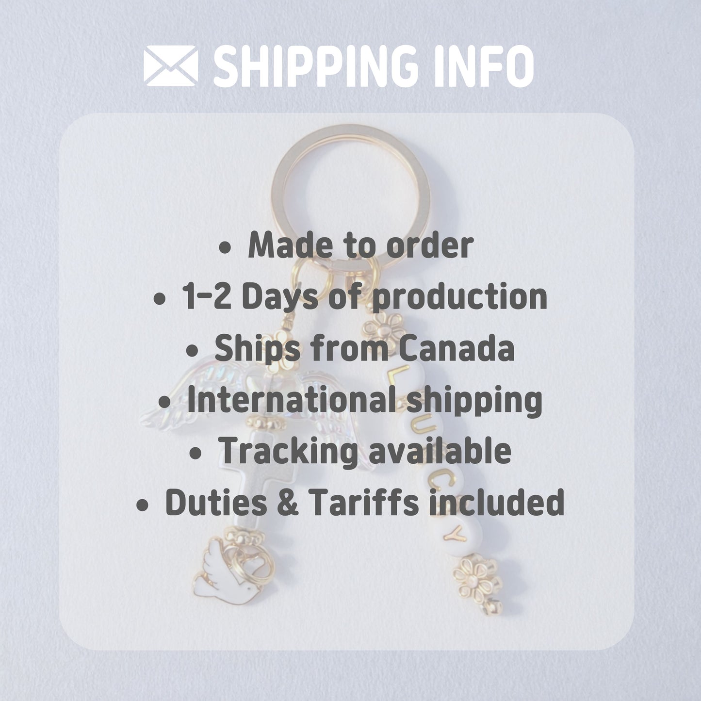 Angel Wing Custom Keychain
