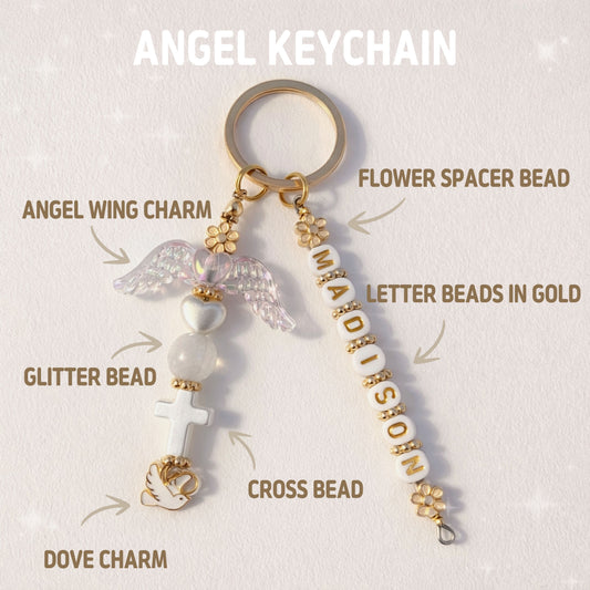 Angel Wing Custom Keychain